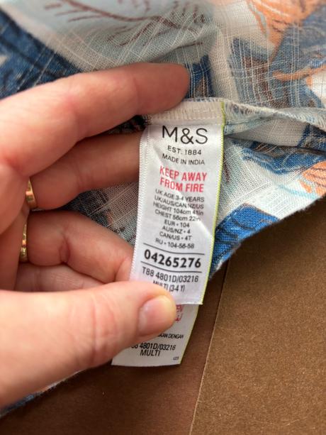 Nádherná košile - v.3-4 roky zn.m&s, marks & spencer,104