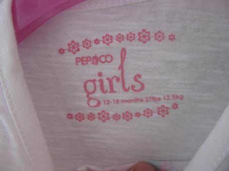 Bavlněné nové dívčí tričko s růžovým zajíčkem, pepco,86