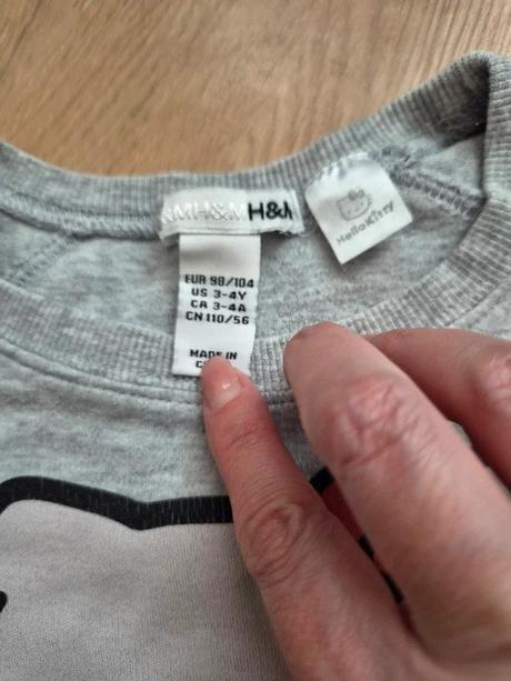 Tenká mikina/mikinové tričko h&m, vel. 98/104, h&m,98