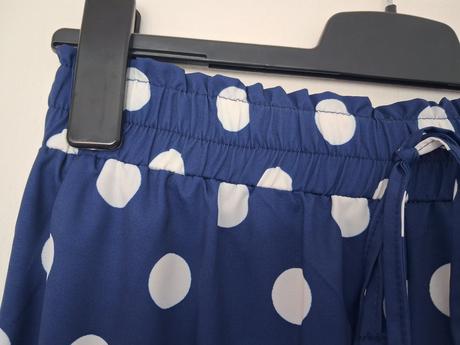 Široké letní modrobílé kalhoty vel. l-xl - n.o.v.é, l / xl