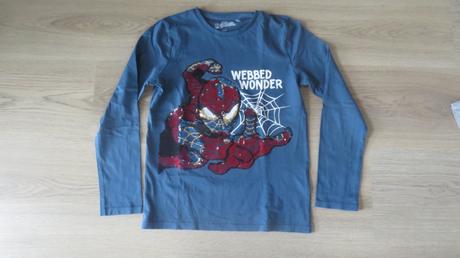 Triko dlouhý rukáv - měnící obrázek s flitry, c&a,140