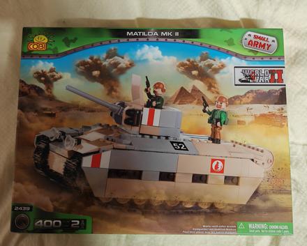 Lego 2 krabice vojenská technika - skládačka cobi, 