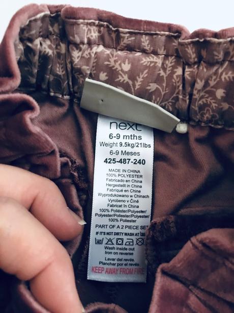 Letní sametový komplet zn.next -v.6/9 měs, next,74