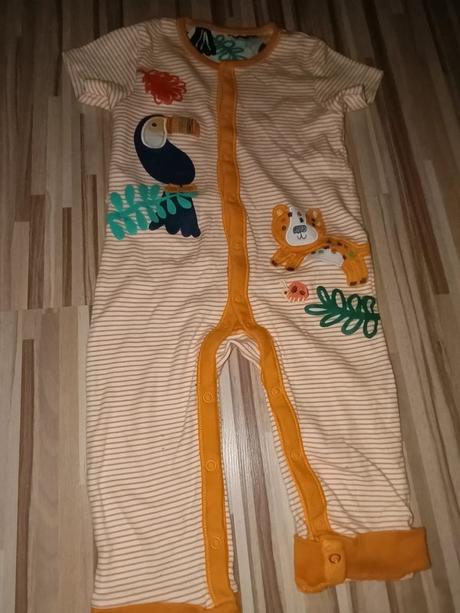 Proužkovaný overal se zvířátky 86 nutmeg, nutmeg,86