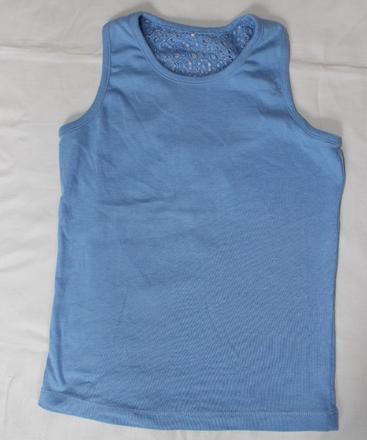 Ob39.bledě modré tílko s krajkou na zádech 8-9 let, george,134