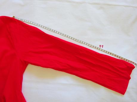 Červená bavlněná halena, xs