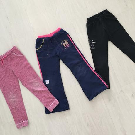 3 ks dívčí tepláky a vyteplené kalhoty (6 - 8 let), 122