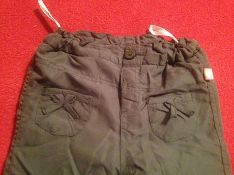 Dívčí zateplené kalhoty srdíčka, okay,68