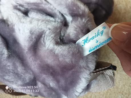 Batoh šedý salon "hračky s úsměvem", 