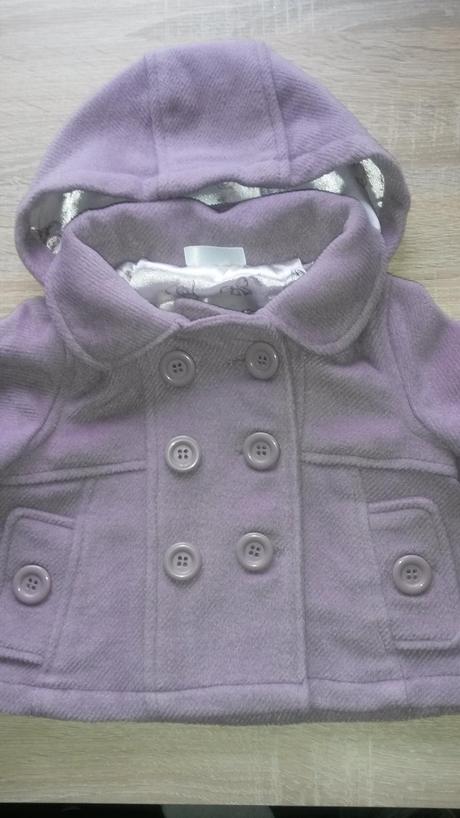 Fialový kabátek baby boutique vel. 74, 74