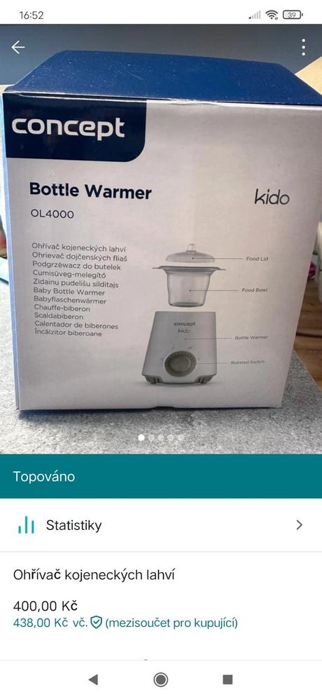 Kojenecké lahve, ohřívač, sterilizátor, monitor de, avent
