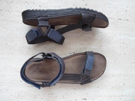 Modré boty sandály kožené, lasocki,35