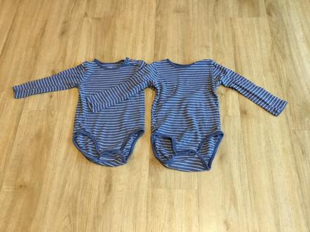Dvě pruhovaná body vel. 92, h&m,92