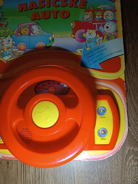 Zvuková knížka s volantem, hasičské auto, svojtka,