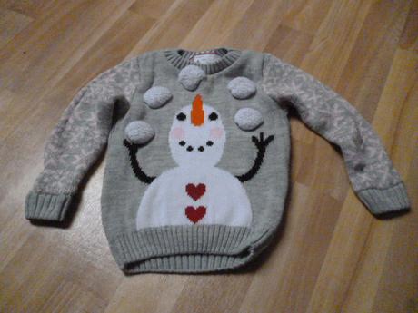 Vánoční svetr 1-3 sněhulák, 86