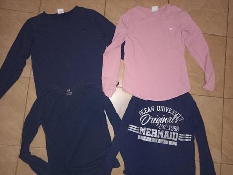 Dívčí tričko dlouhý rukáv vel. 140/146, h&m,140