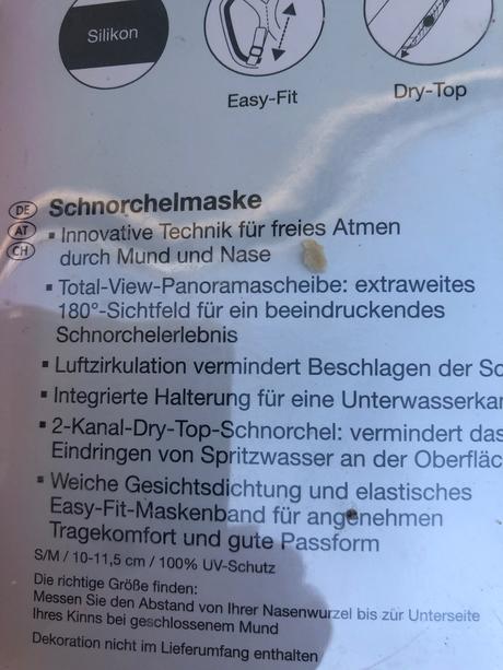 Maska (snorchel) na potopeni s/ m 10-11,5cm,