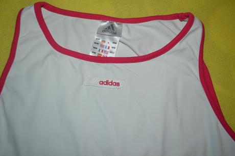 Bílé sportovní tričko adidas, v l, adidas,l