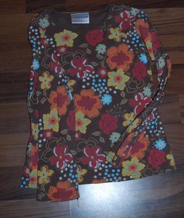 Hnědé květované triko, next,104