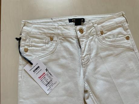Nové bílé džíny -zip k výměně-pc 2500, s