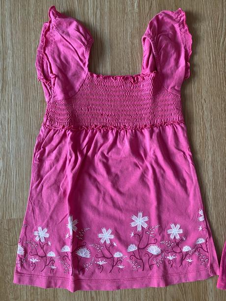 Dívčí letní růžový set - tunika a šaty, pepperts,122