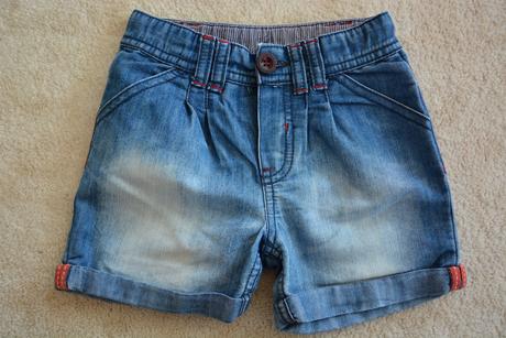 Džínové kraťasy, mothercare,104