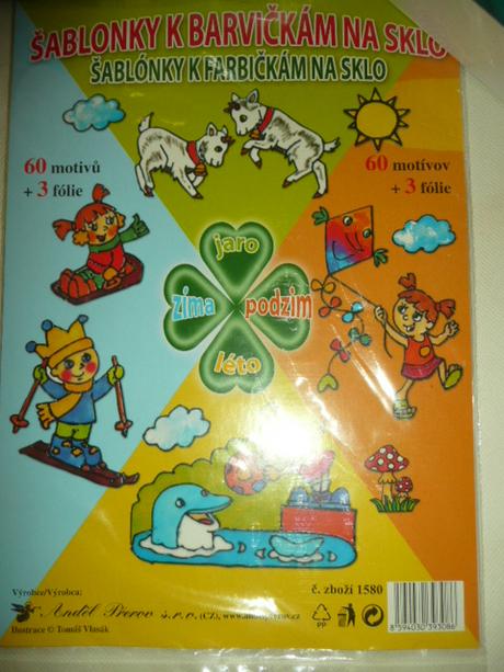 Šablony pro barvy na sklo sváteční a roční období, 