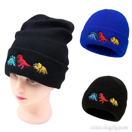 Dětská čepice - dinosauři, 