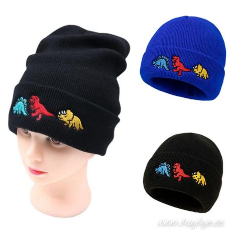 Dětská čepice - dinosauři, 