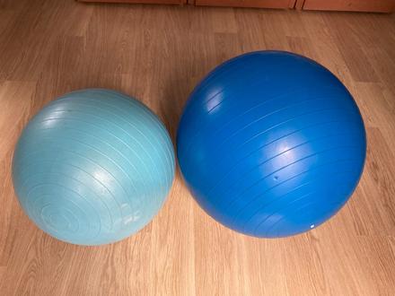 2x sedací míč, gymnastický míč, fitball,