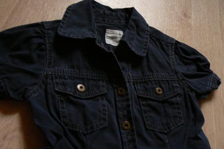Riflové jeansové šaty šatičky, h&m,104