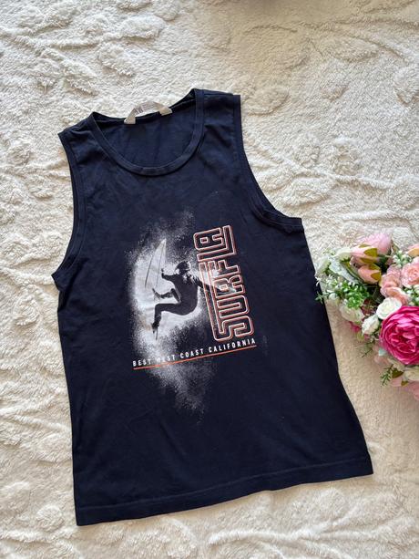 Tílko modré letní - v.134/140 zn. h&m, h&m,134