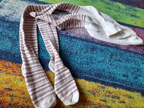 Punčocháče pruhované na holku vel 140, 140