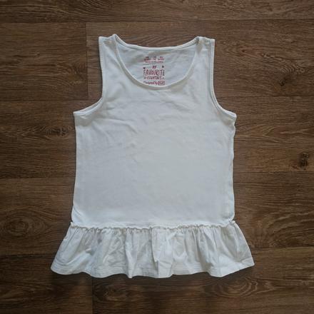 Dívčí bílý top f&f vel. 134/140, f&f,140