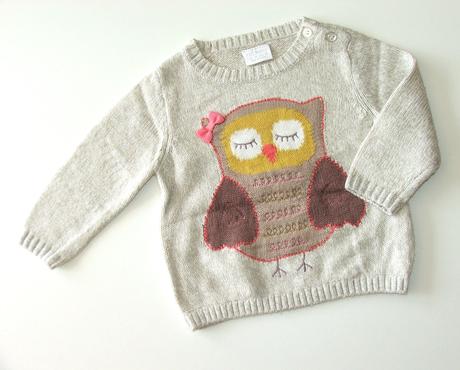 M120 slabší svetr se sovou vel. 74, f&f,74