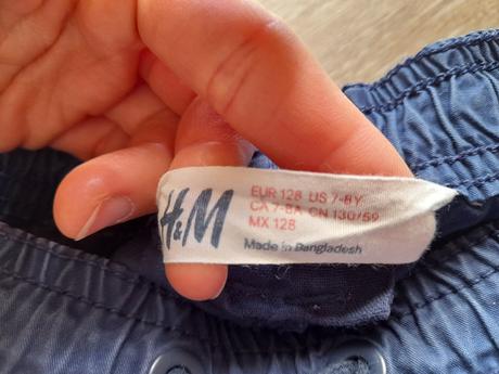 Slabé plátěné jogger kalhoty zn. hm, vel. 128, h&m,128