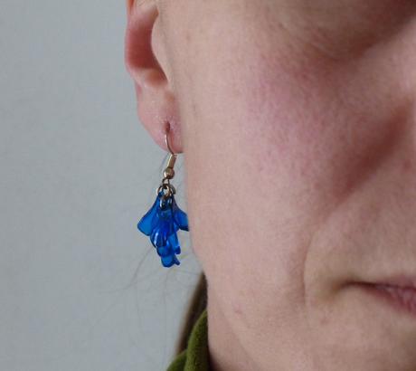 Naušnice z petlahví - modré,