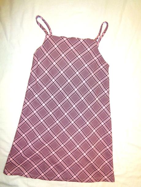 Luxusní růžovočerné káro šaty, primark,140