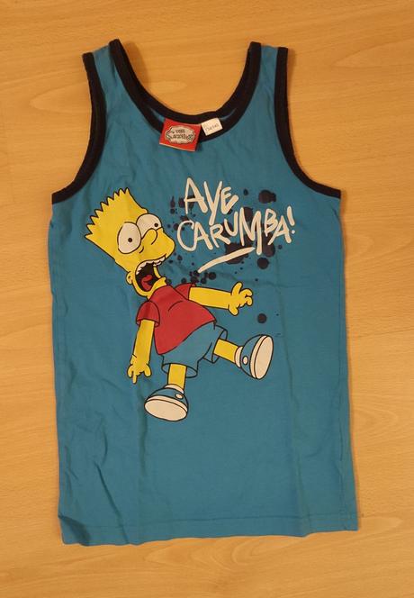 Spodní nátělníky mimoni+ bart simpson vel. 134/140, h&m,134