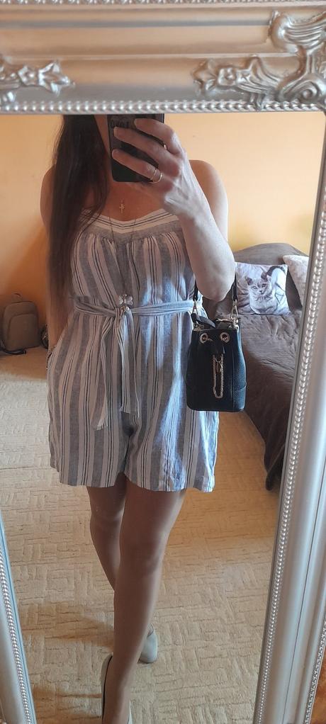 F&f lněný overal s kapsami a páskem, f&f,40