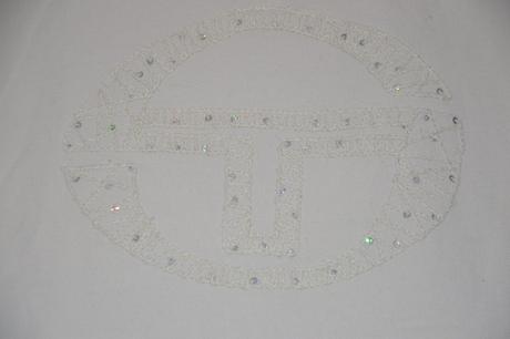 158 164 sergio tacchini bílé triko s flitry, 164