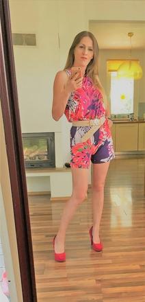 Letní květinový overal, vel s/m, m