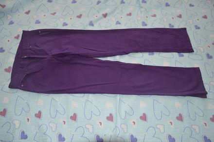 152 kalhoty slabší džíny fialové, regulace v pase, 152