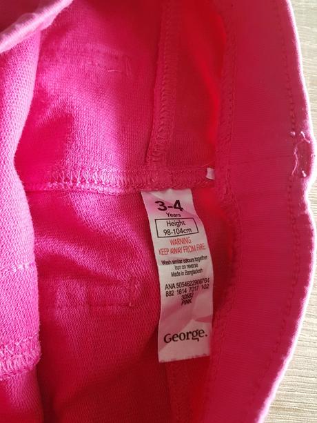 Dívčí kalhoty značky george, velikost 3-4 roky, george,98