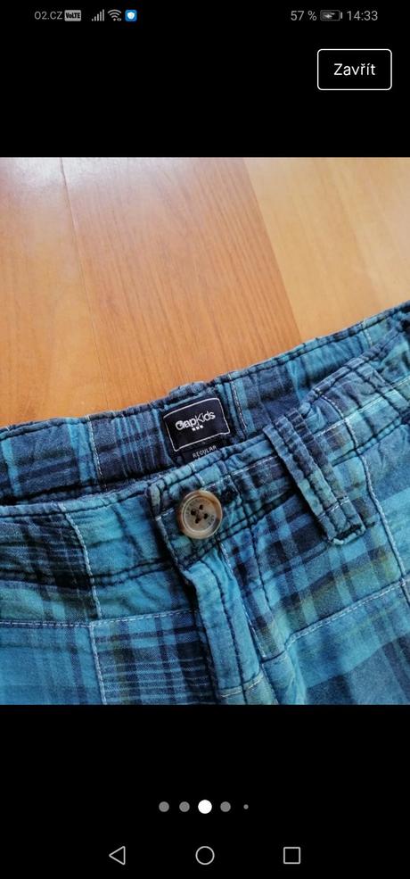 Dětské kostičkované bermudy, gap, gap,122