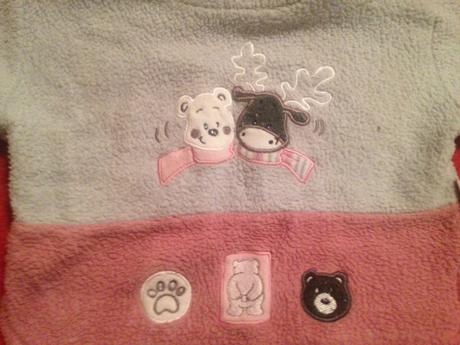 Zateplená  dívčí mikina medvídek a sob, 68