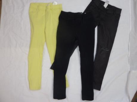 Džegíny 3x vel. 122/128, h&m,122