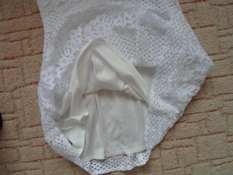 Bílé krajkové šaty šatičky, f&f,152