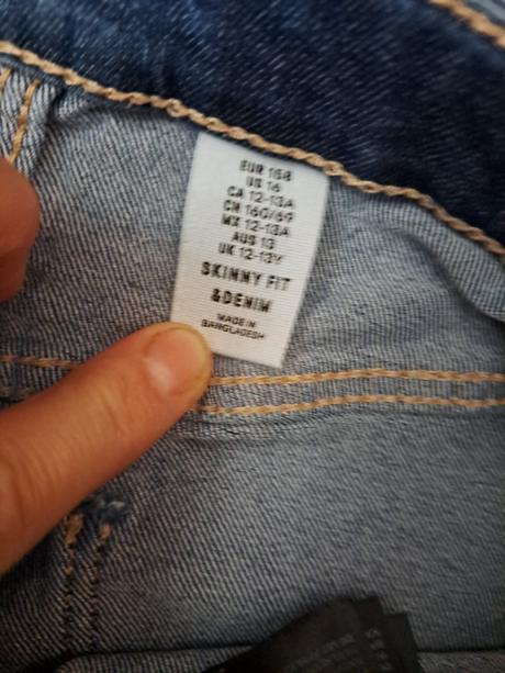 Džíny skinny, h&m,158