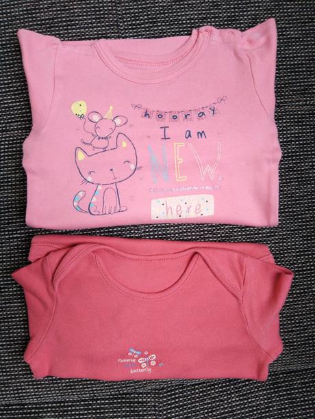 2x bavlněné body s dlouhým rukávem, 92